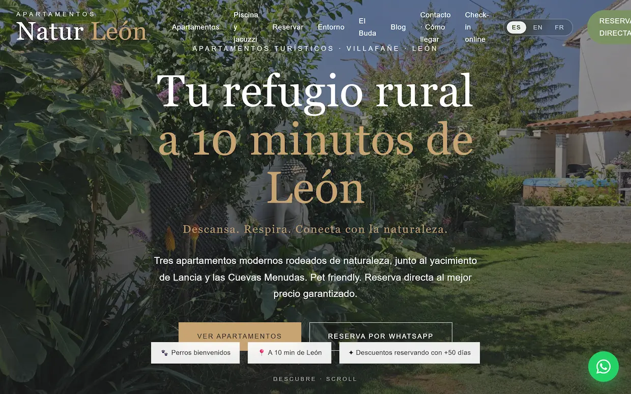 Web de Apartamentos Natur León