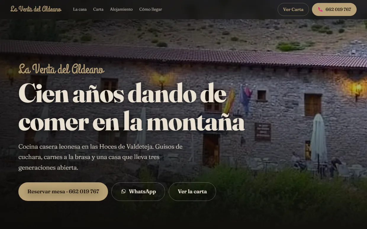 Web de La Venta del Aldeano